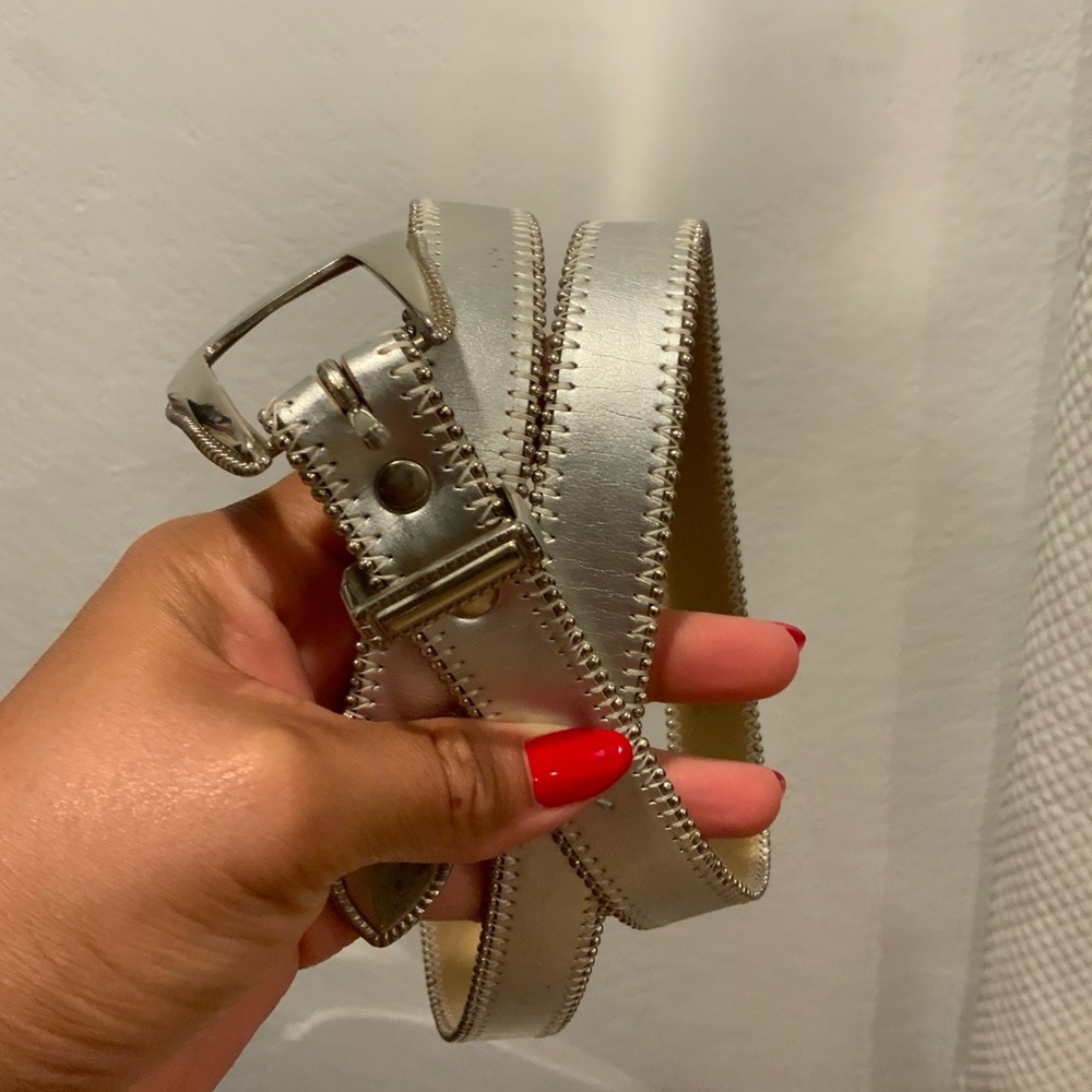 Silver western belt
